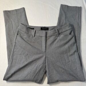 Talbots Hampshire Ankle Pants Womens Size 2 Black White‎ Geometric Print Career